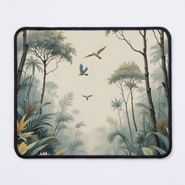 Item preview, Vintage Botanical Jungle Mural | Tropical Birds Wall Art designed and sold by LoriaTheFashion.