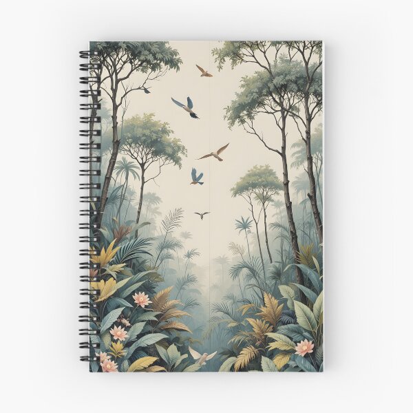 Item preview, Vintage Botanical Jungle Mural | Tropical Birds Wall Art designed and sold by LoriaTheFashion.