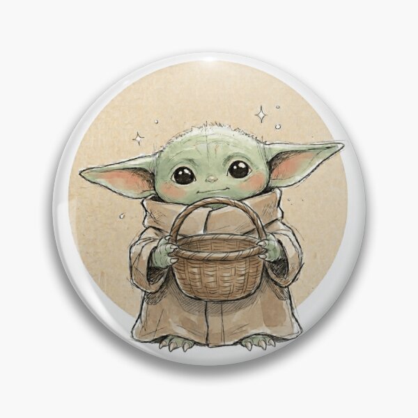 Item preview, BABY YODA WICKER BASKET designed and sold by LIS AND MELIVERSO.