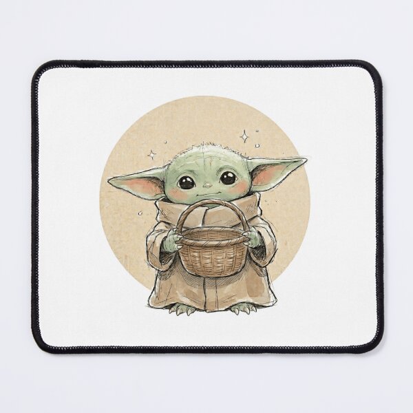 Item preview, BABY YODA WICKER BASKET designed and sold by LIS AND MELIVERSO.