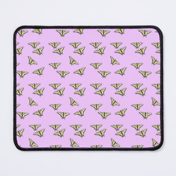 Item preview, Swallowtail Butterfly Pattern Purple Yellow Seamless Repeat Nature Design designed and sold by TeesOnRosebud.