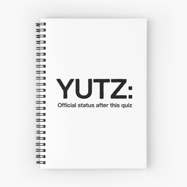 Item preview, YUTZ Status Result – Viral Quiz Identity Meme Typography designed and sold by H Jonas.