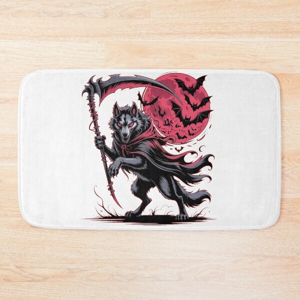 Item preview, Grim Wolf Reaper Spooky Halloween designed and sold by QuiteOrbit.