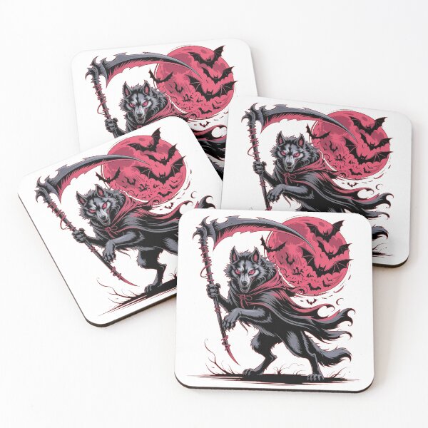 Item preview, Grim Wolf Reaper Spooky Halloween designed and sold by QuiteOrbit.