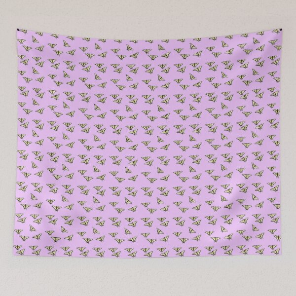 Item preview, Swallowtail Butterfly Pattern Purple Yellow Seamless Repeat Nature Design designed and sold by TeesOnRosebud.