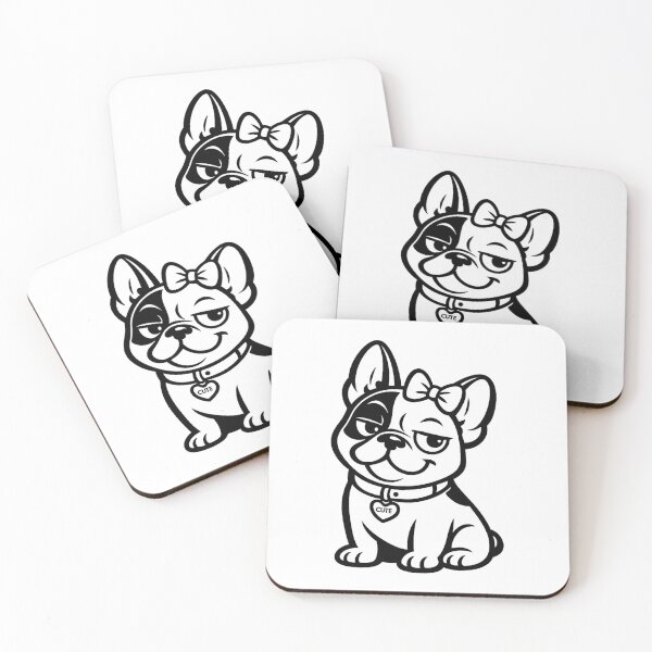Item preview, Female French Bulldog With A Cute Love Heart Collar By Color Me Marley designed and sold by ColorMeMarley.