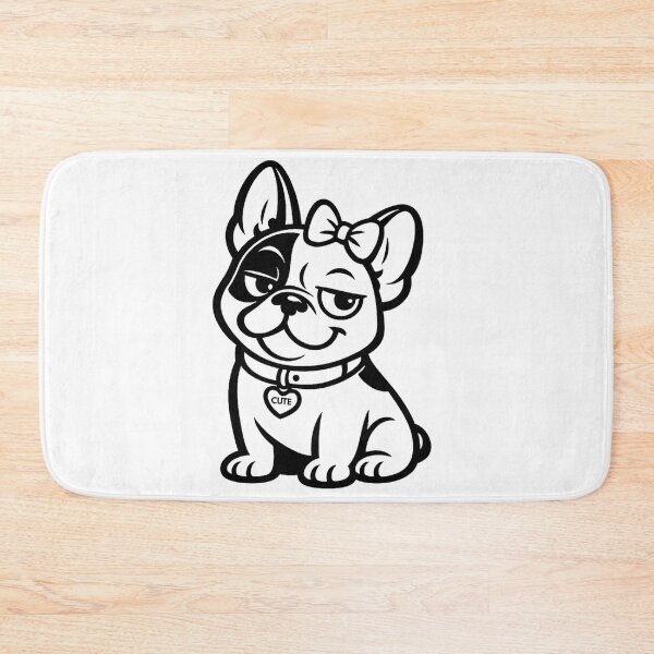 Item preview, Female French Bulldog With A Cute Love Heart Collar By Color Me Marley designed and sold by ColorMeMarley.