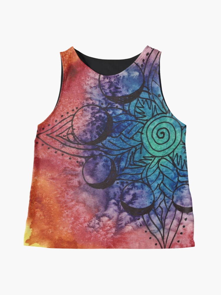 Alternate view of Mandala, vibrant watercolor Sleeveless Top