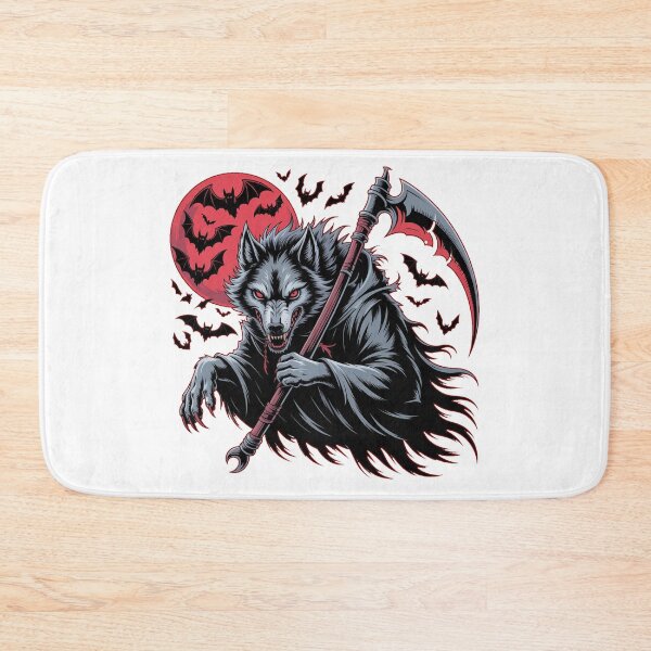 Item preview, Halloween Wolf Reaper Funny Dark Fantasy Animal designed and sold by QuiteOrbit.
