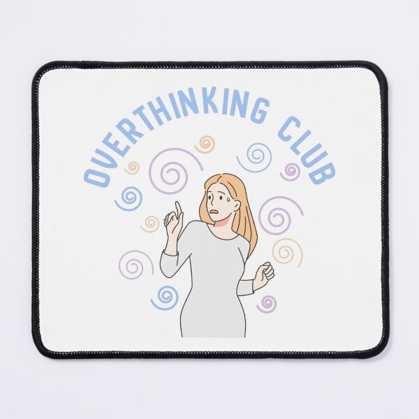 Item preview, Overthinking Club Shirt, Introvert Humor Tee, Mental Health Aesthetic brafdesign designed and sold by Brafdesign.