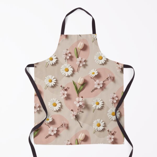 Item preview, Elegant Seamless Spring Floral Pattern with Daisies, Tulips, and Cherry Blossoms on Abstract Pastel Shapes designed and sold by TESHYS.