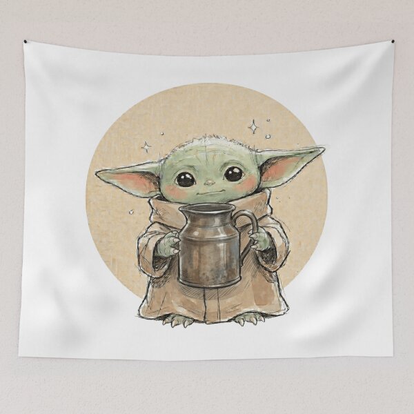 Item preview, BABY YODA VINTAGE MILK JUICE designed and sold by LIS AND MELIVERSO.