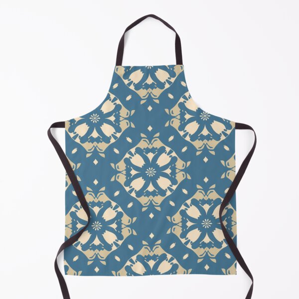 Item preview, Rotary Blue Bisque Cream Geometric Design Pattern designed and sold by burbankdesigns.