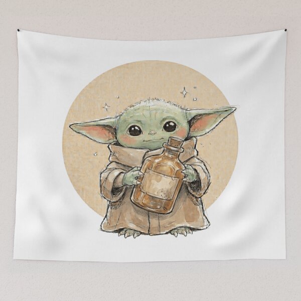 Item preview, BABY YODA ANTIQUE BOTTLE designed and sold by LIS AND MELIVERSO.