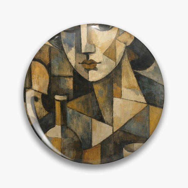 Item preview, Cubist figure with violin – Contemporary composition inspired by Cubism designed and sold by JcAbstractArt.