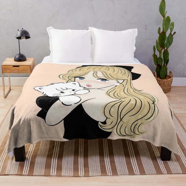 Item preview, Anime girl with her cat designed and sold by JarquinDD.
