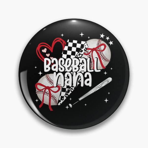 Artikelvorschau, Baseball-Nana-Schleife-Schachbrett-Herz-Design entworfen und verkauft von KIROSALS.