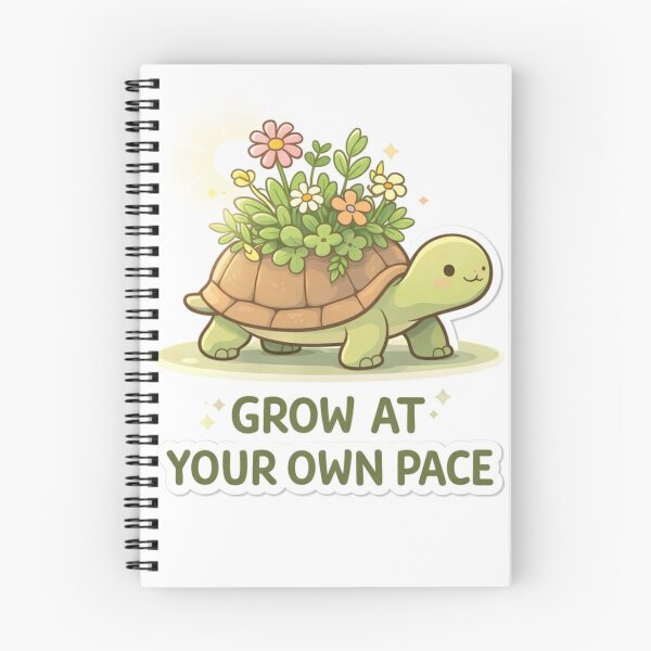 Item preview, Cute Turtle Garden – Grow at Your Own Pace Motivational Stickers  designed and sold by ZenGrowth4.