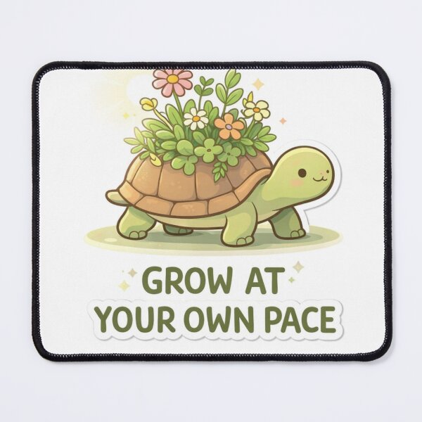 Item preview, Cute Turtle Garden – Grow at Your Own Pace Motivational Stickers  designed and sold by ZenGrowth4.