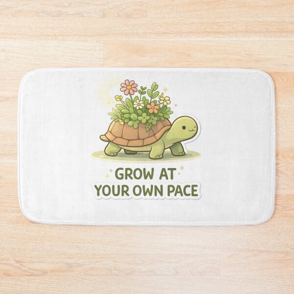 Item preview, Cute Turtle Garden – Grow at Your Own Pace Motivational Stickers  designed and sold by ZenGrowth4.