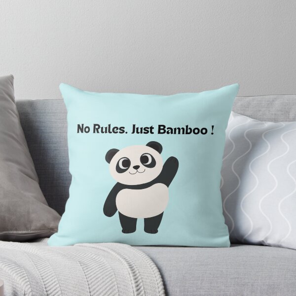 Item preview, Pandas are cute right. I feel, for them what would be a good quote than 'No Rules. Just Bamboo'. designed and sold by NibeditaB.
