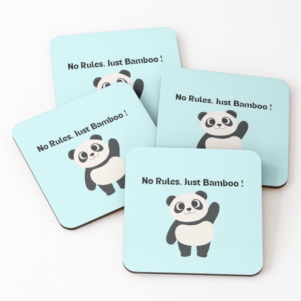 Item preview, Pandas are cute right. I feel, for them what would be a good quote than 'No Rules. Just Bamboo'. designed and sold by NibeditaB.