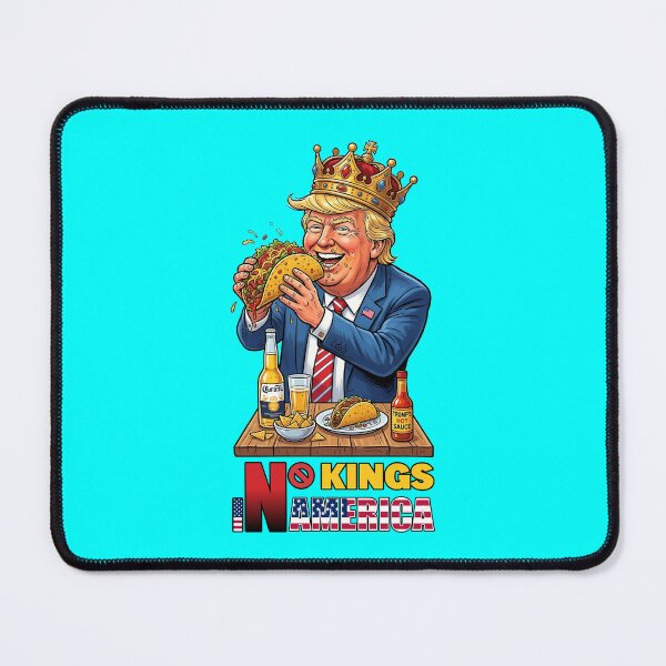 Item preview, NO KINGS IN AMERICAN - #00FFFF designed and sold by Marlon Oseguera.