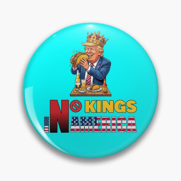 Item preview, NO KINGS IN AMERICAN - #00FFFF designed and sold by Marlon Oseguera.