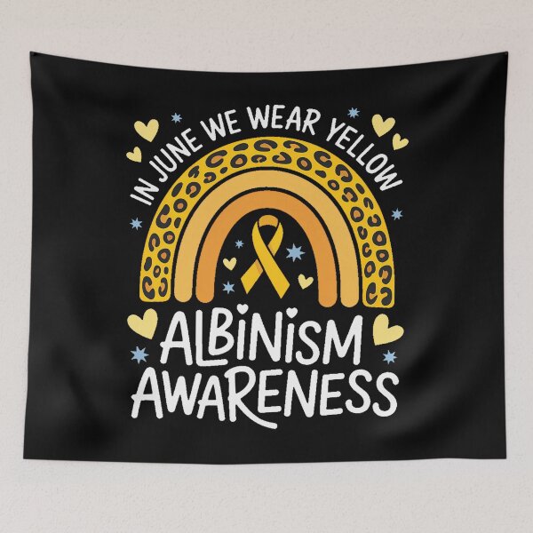 Item preview, Albinism Awareness Rainbow Yellow Ribbon Support Women Girls designed and sold by TyraYoung.