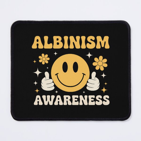 Item preview, Albinism Awareness Smile Face Hippie Yellow Ribbon Support designed and sold by TyraYoung.