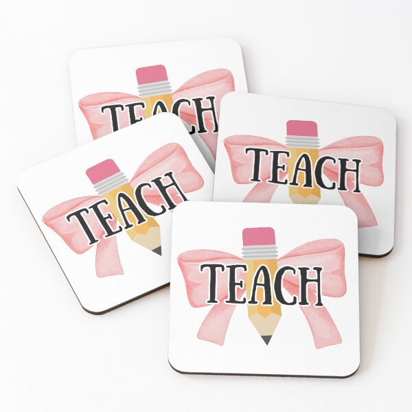 Item preview, TEACH coquette bow with pencil designed and sold by abbeygfrerer.