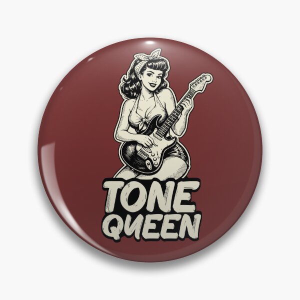 Item preview, Tone Queen Guitar Girl Vintage Pin-Up Rockabilly T-Shirt designed and sold by Lempo Studio.