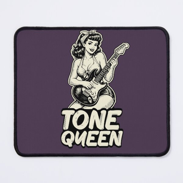 Item preview, Tone Queen Guitar Girl Vintage Pin-Up Rockabilly T-Shirt designed and sold by Lempo Studio.