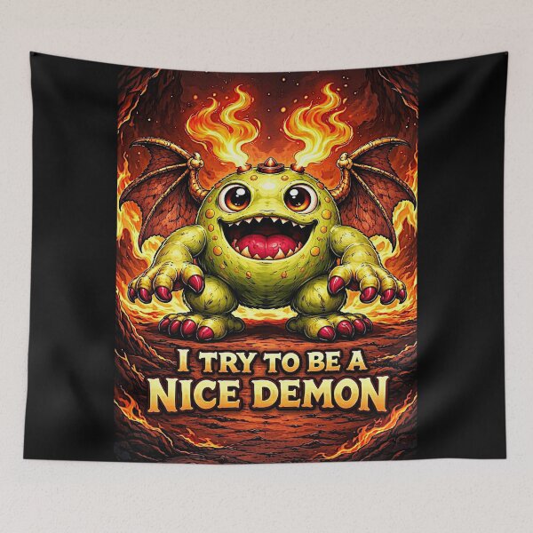 Item preview, The demon who wants to be nice designed and sold by NubesDesignCH.