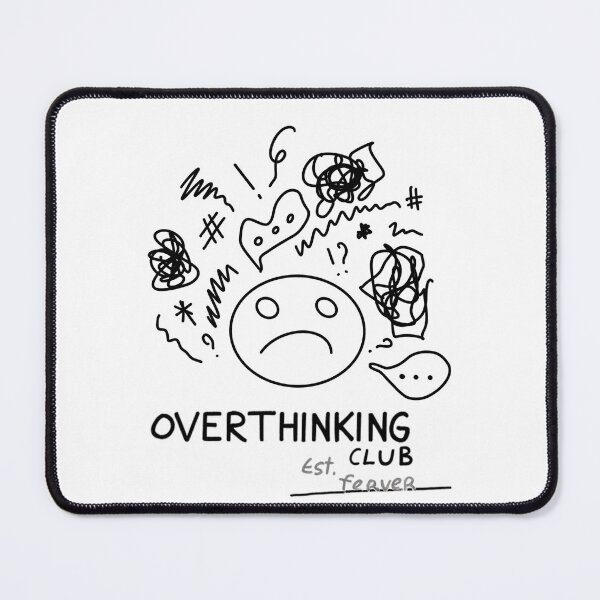 Item preview, Overthinking Club Shirt, Introvert Humor Tee, Mental Health Aesthetic brafdesign designed and sold by Brafdesign.