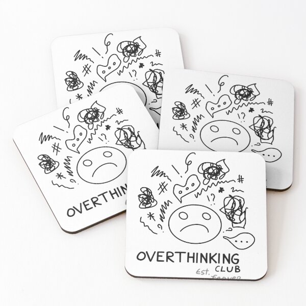 Item preview, Overthinking Club Shirt, Introvert Humor Tee, Mental Health Aesthetic brafdesign designed and sold by Brafdesign.