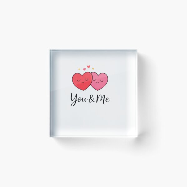 Item preview, You & Me Romantic Heart Sticker | Cute Couple Love Design designed and sold by Lovestickerco.