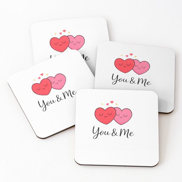 Item preview, You & Me Romantic Heart Sticker | Cute Couple Love Design designed and sold by Lovestickerco.