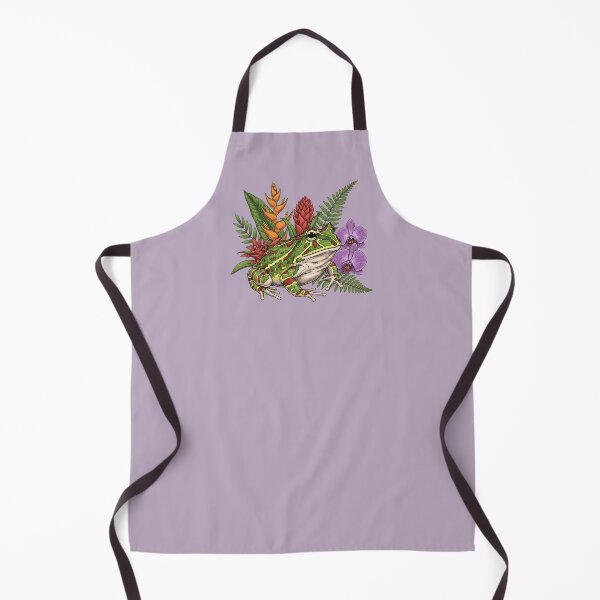 Item preview, Ornate Horned Pacman Frog with Tropical Flowers designed and sold by BirdsnStuff.
