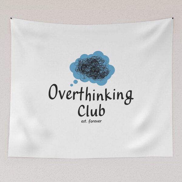 Item preview, Overthinking Club Shirt, Introvert Humor Tee, Mental Health Aesthetic brafdesign designed and sold by Brafdesign.