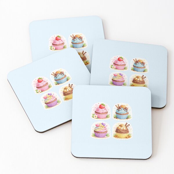Item preview, Cute Cupcake Sticker Set – Kawaii Dessert Cupcake Aesthetic Sweet Food Stickers designed and sold by Qingtian814.