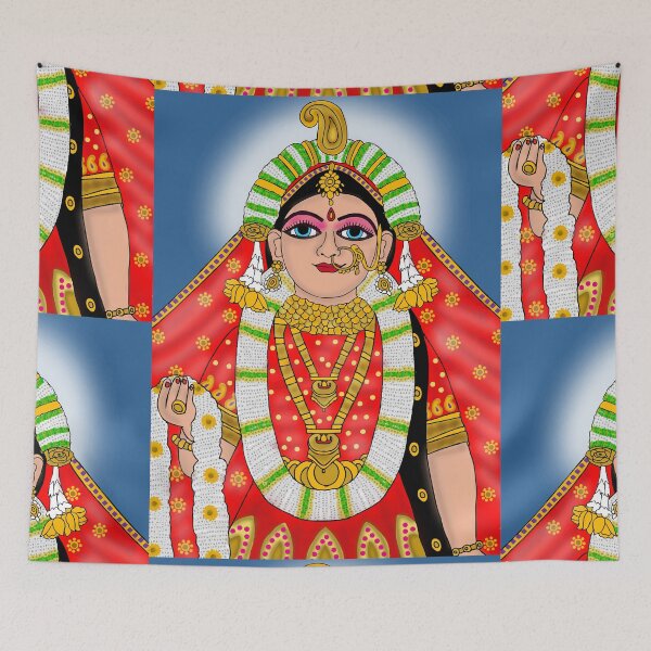 Item preview, Goddess Radha Divine Artwork – Spiritual Hindu Devotional Illustration designed and sold by Harshit_Digital_Arts.