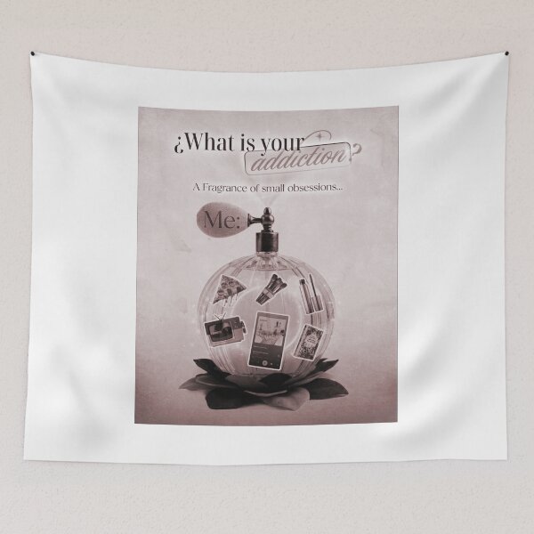 Item preview, WHAT IS YOUR ADDICTION DUSTY AZURE PALE COLLAGE designed and sold by melyverso.