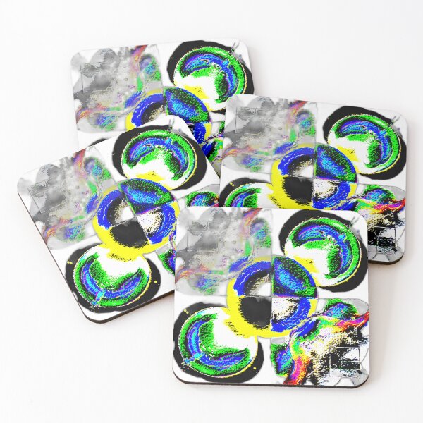 Item preview, emotional drips dark electrize 8 colorful geometric abstract design designed and sold by SmashingDeals.