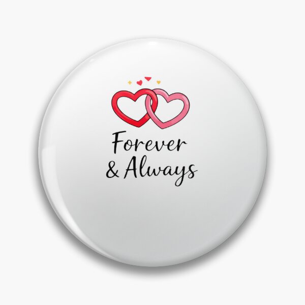 Item preview, Forever & Always Romantic Heart Sticker | Minimal Couple Love Design designed and sold by Lovestickerco.