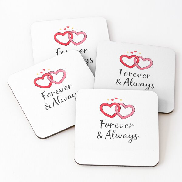 Item preview, Forever & Always Romantic Heart Sticker | Minimal Couple Love Design designed and sold by Lovestickerco.