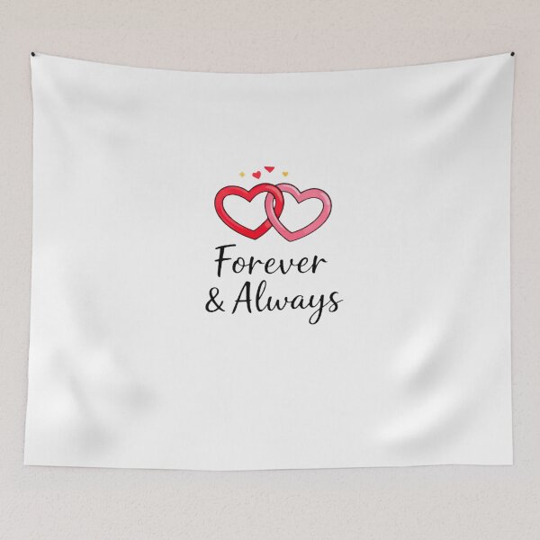 Item preview, Forever & Always Romantic Heart Sticker | Minimal Couple Love Design designed and sold by Lovestickerco.