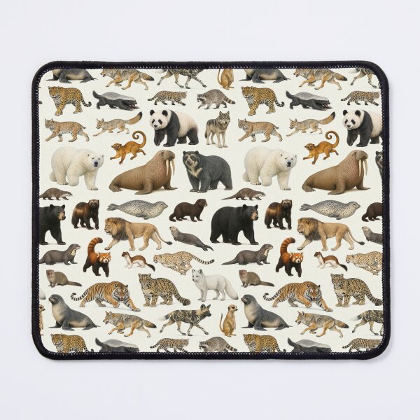 Item preview, Animals of the Order Carnivora Retro Identification Chart designed and sold by kakarikihill.