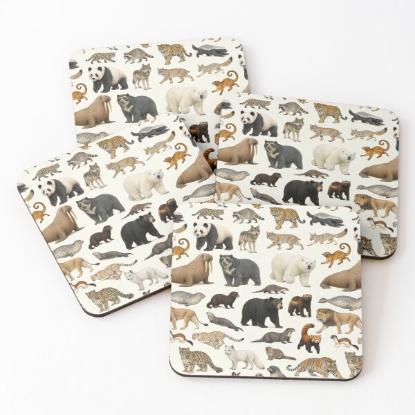 Item preview, Animals of the Order Carnivora Retro Identification Chart designed and sold by kakarikihill.