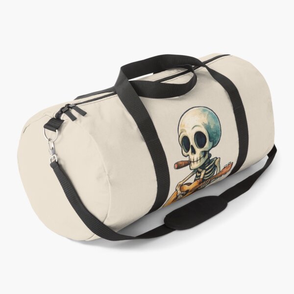 Item preview, Skeleton Guitarist Coffee Vibes – Cute Watercolor Skeleton Playing Guitar Illustration designed and sold by AbeiiStore.